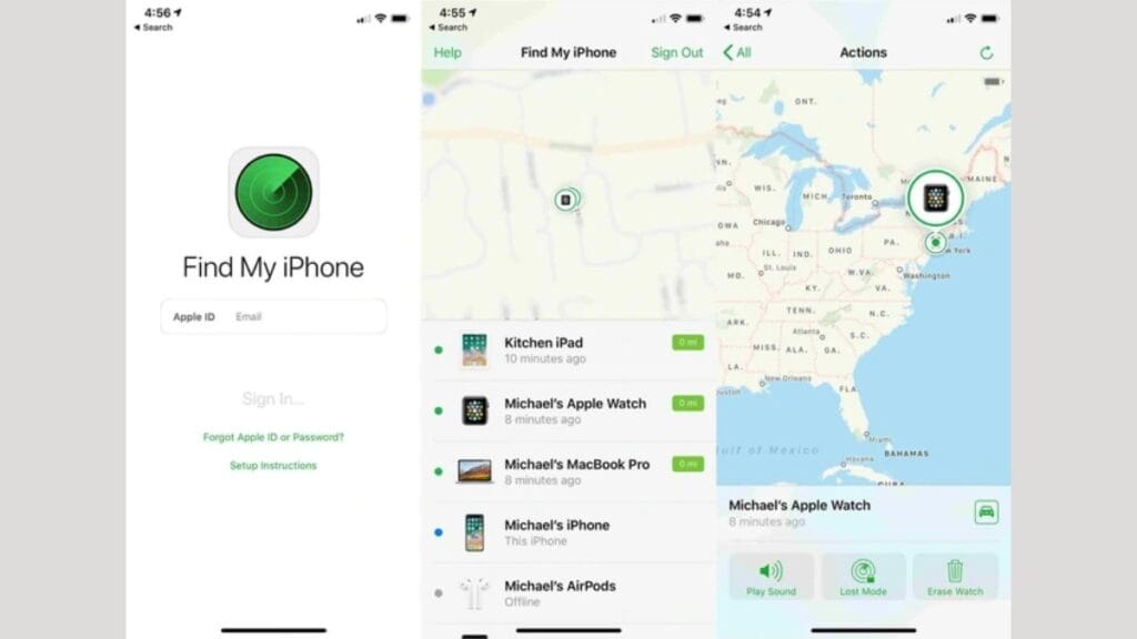 Hệ thống tự động định vị và dò tìm iPhone.