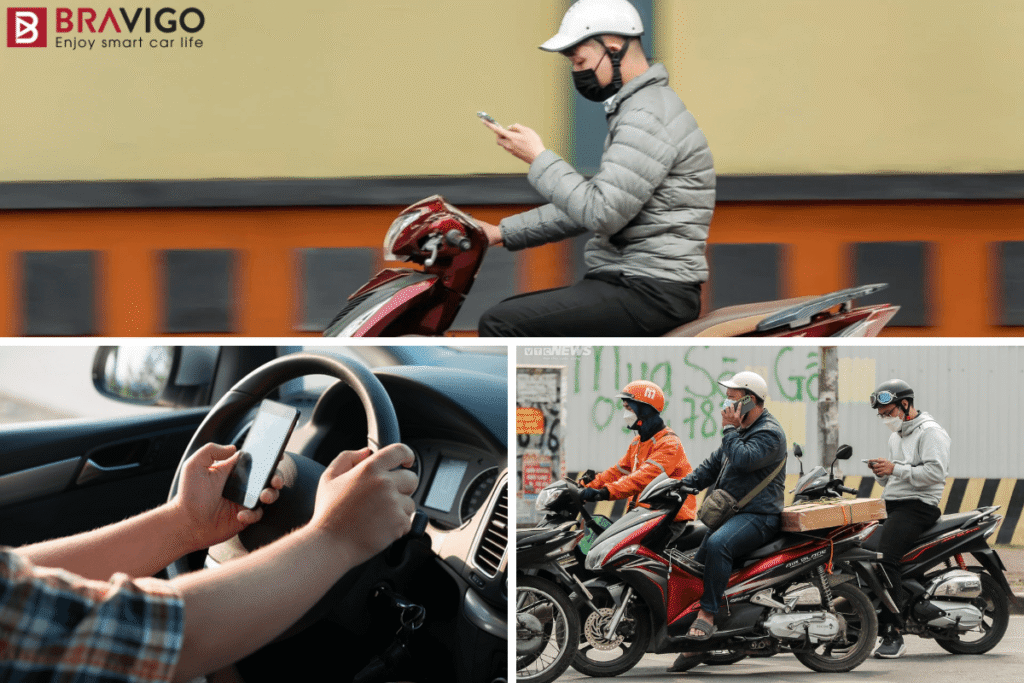 Không nên sử dụng điện thoai khi lái xe