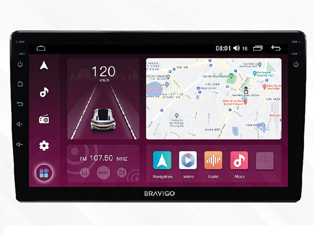 Chế độ đa nhiệm trên màn android ô tô