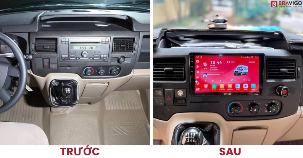 Lý do nên lắp màn hình android cho Ford Transit