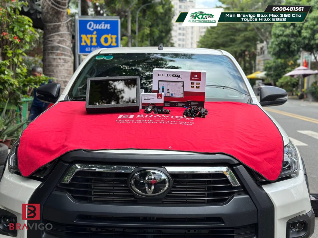 hình ảnh màn hình BRAVIGO trên xe Hilux