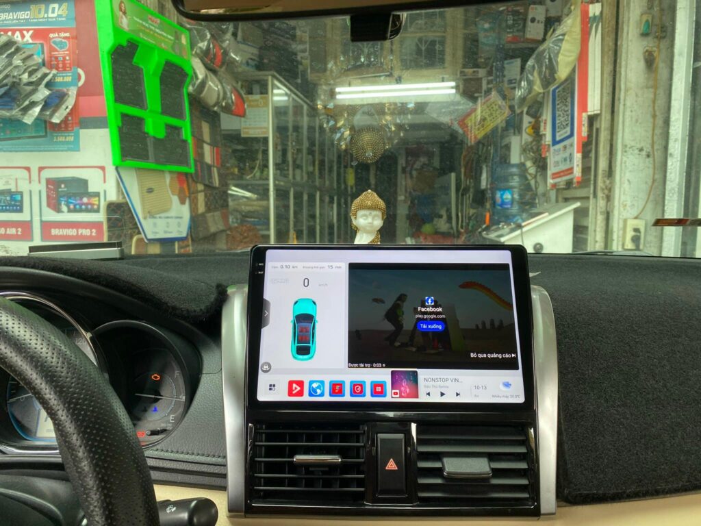 lắp màn android BRAVIGO trên xe Vios
