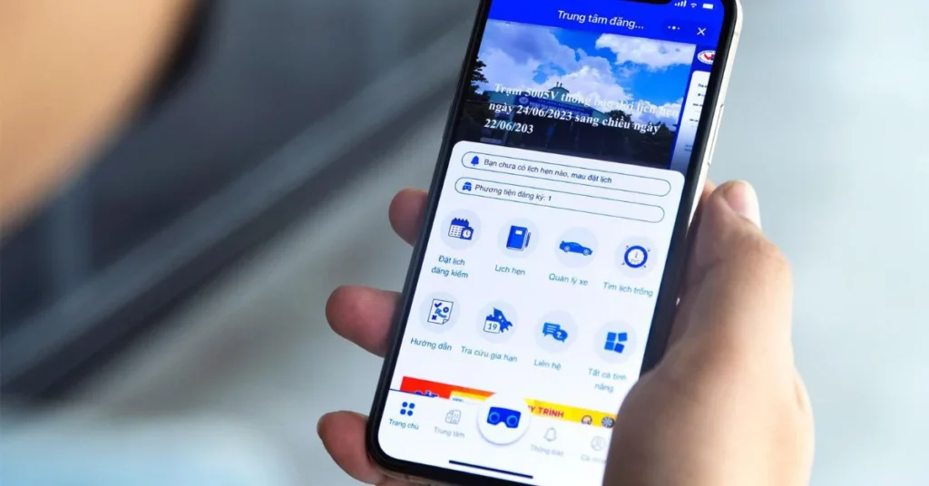 App đăng kiểm xe ô tô online