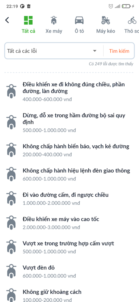 Cách Tra Biển Số Xe Ô Tô Online, Nhanh Chóng Toàn Quốc 8 Tra cứu mức phạt