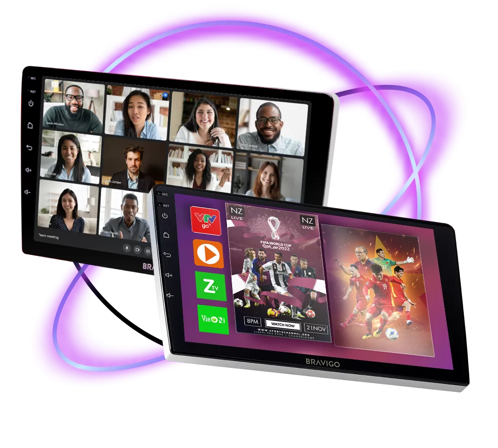 giải trí đa phương tiện với màn hình android