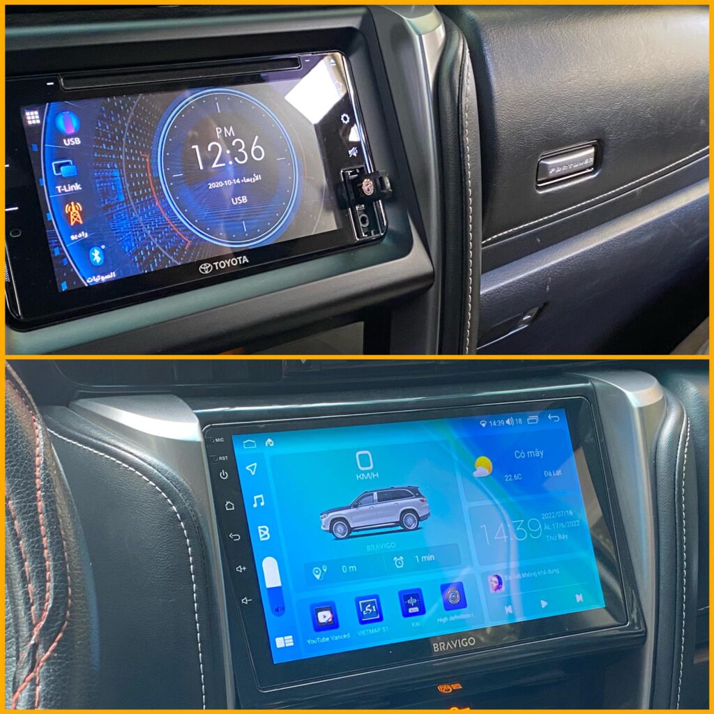màn hình bravigo trên xe