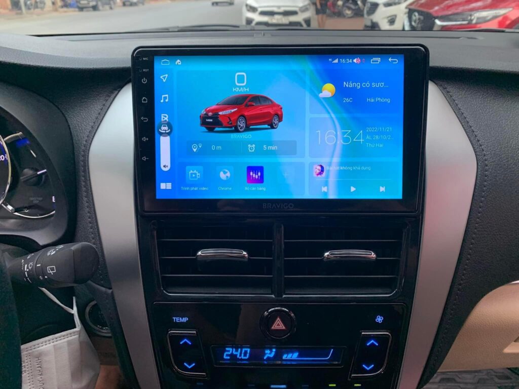 màn hình android bravigo trên vios