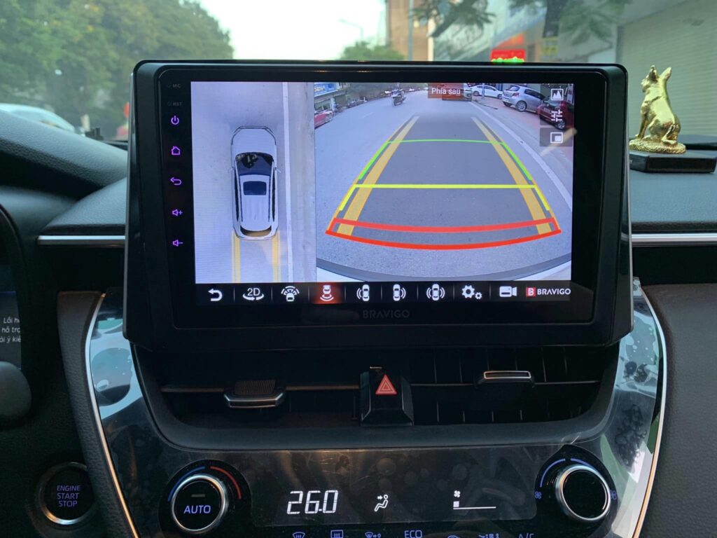 màn hình android trên xe cross