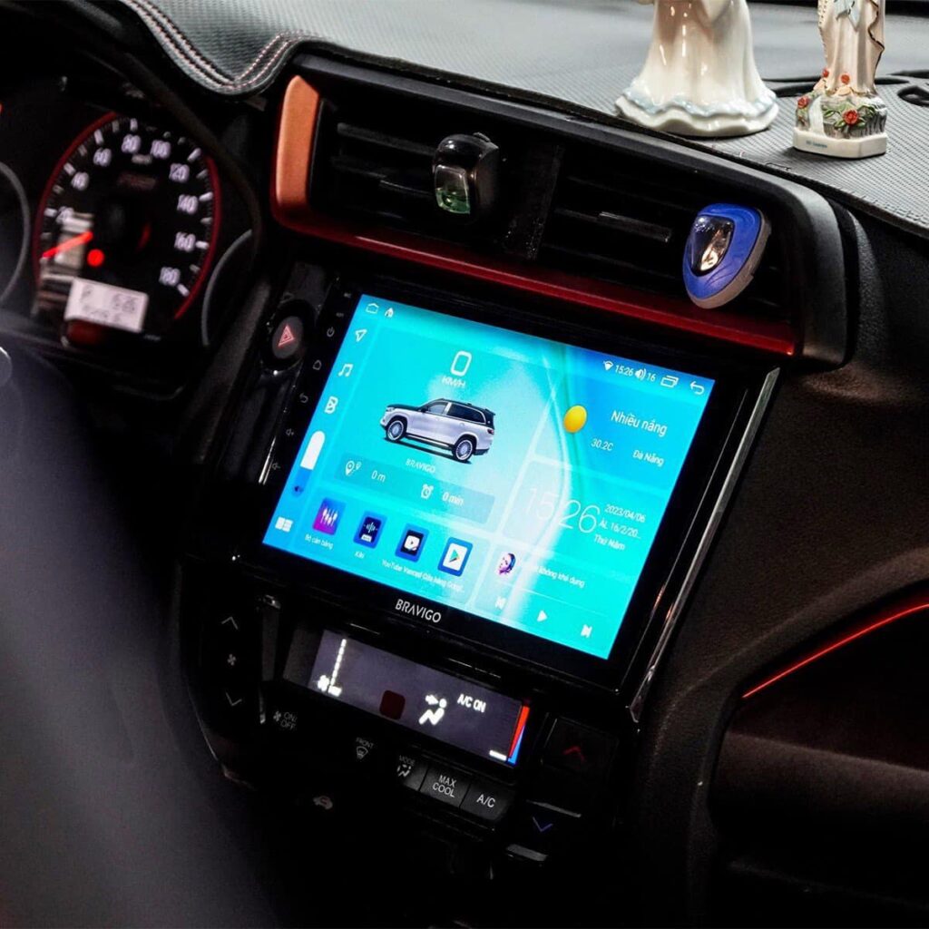 màn Pro 2 New trên xe brio