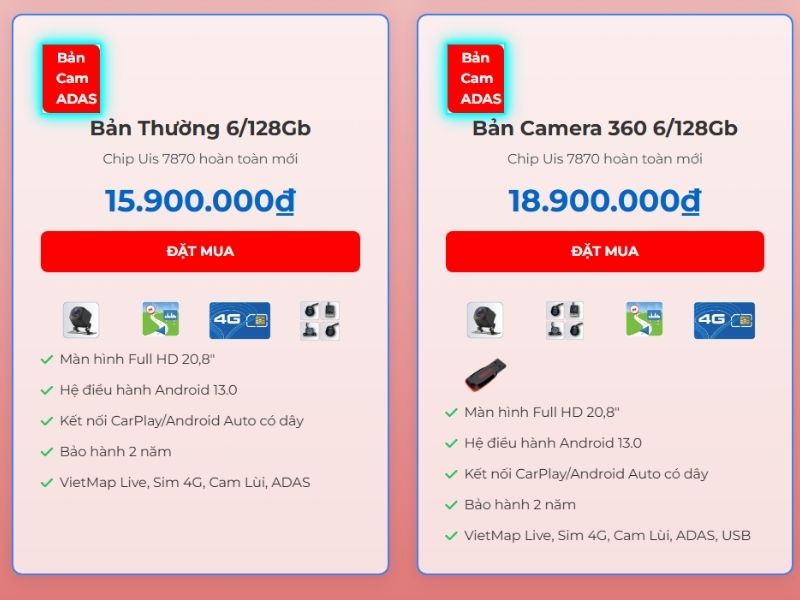 Giá bán màn hình Android Bravigo Duo Max VF3 mới nhất - Bản Cam ADAS