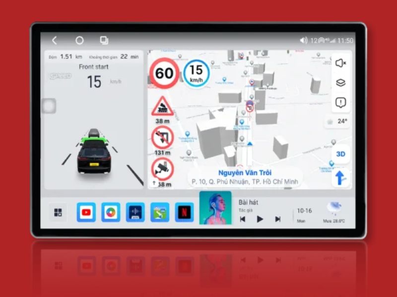 Giao diện hiện đại, nâng tầm khoang lái