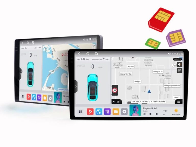 cach lap sim cho man hinh android o to