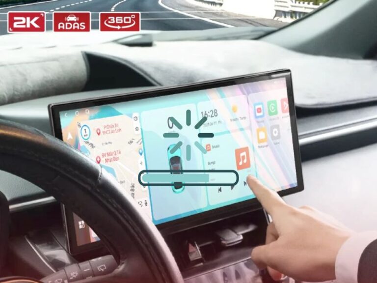 man hinh android o to bi do